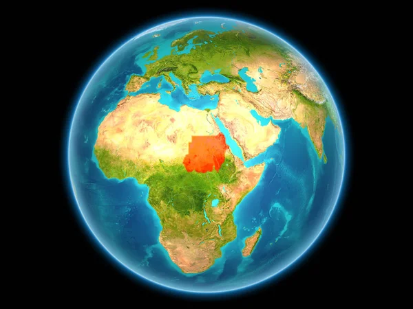 苏丹在地球上 — 图库照片