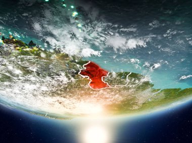 Planet Earth Güneş ile Guyana