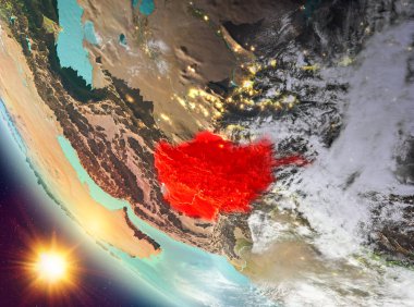 Günbatımı Afganistan dünyadaki yukarıda