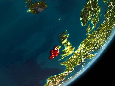 İrlanda'da gece dünya