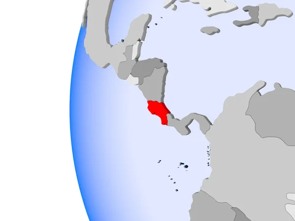 コスタリカの政治世界地図 — ストック写真