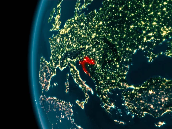 Hırvatistan'ın gece görünümü