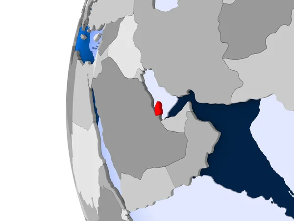 Carte du Qatar sur le globe politique — Photo