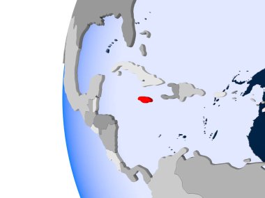 Jamaika Haritası siyasi dünya üzerinde