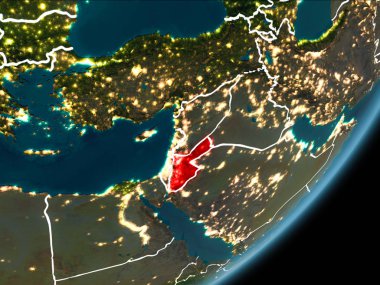 Ürdün 'de gece Dünya