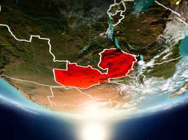 Planet Earth Güneş ile Zambiya