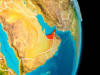 Birleşik Arap Emirlikleri yeryüzünde
