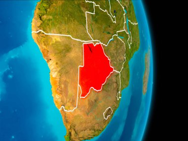 Botsvana yeryüzünde