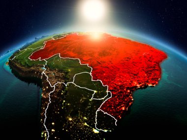 Sunrise yörüngeden Brezilya