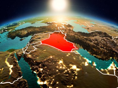 Yörüngeden gündoğumu Irak'ta