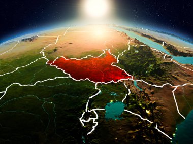 Sunrise yörüngeden Güney Sudan