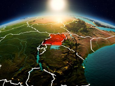 Sunrise yörüngeden Uganda