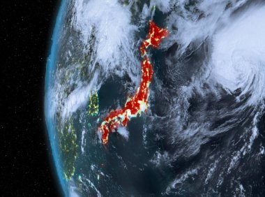 Kırmızıyla geceleri Japonya