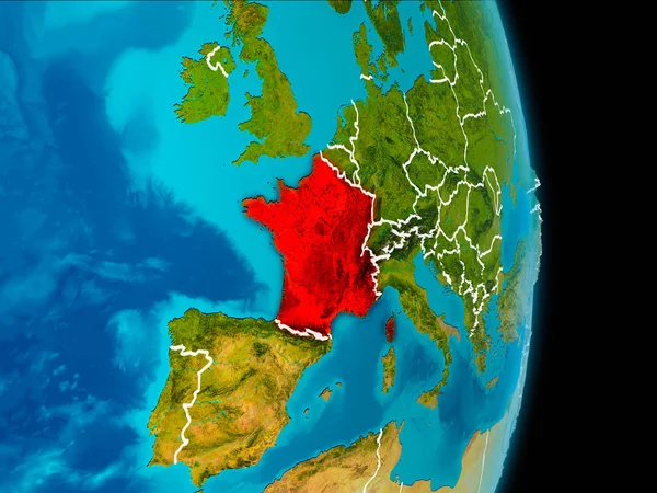 La Francia sulla Terra — Foto Stock