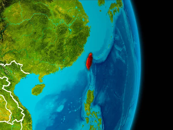 Taiwan op aarde — Stockfoto