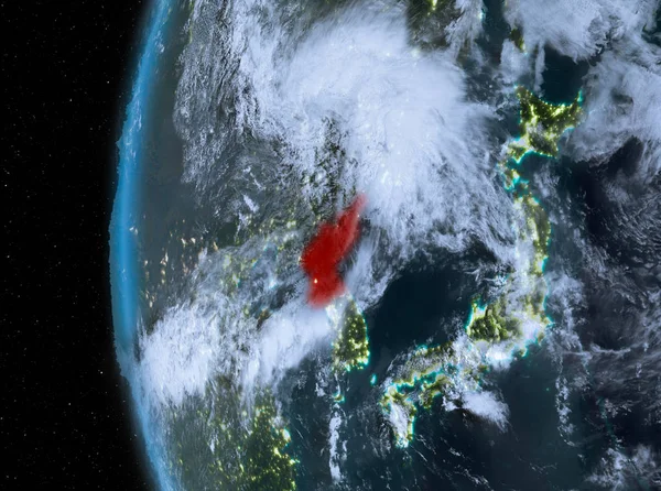 Kuzey Kore kırmızı gece