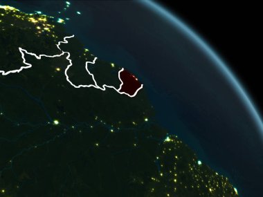 Kırmızı gece Fransız Guyanası