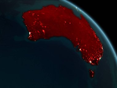Kırmızı gece Avustralya'da