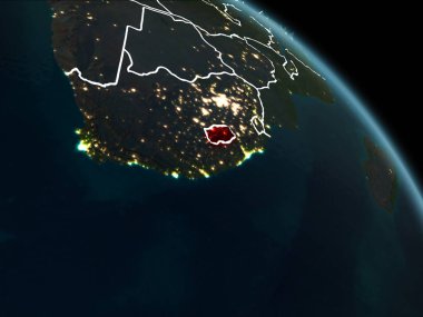 Lesotho kırmızı gece