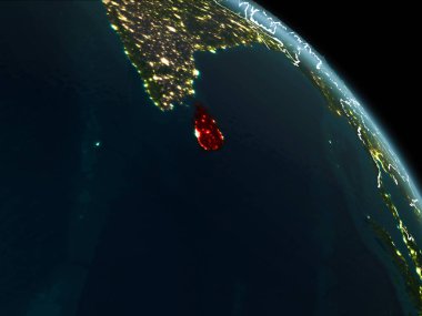 Sri Lanka kırmızı gece