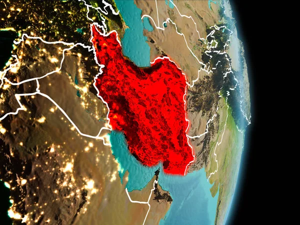 Ochtend over Iran op aarde — Stockfoto
