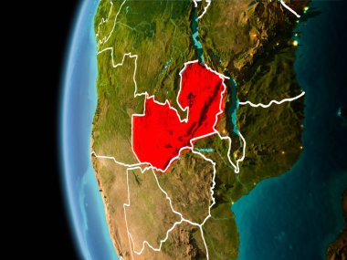 Zambiya akşam uzaydan
