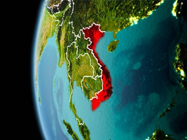 Akşam uzayda Vietnam'dan