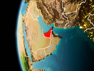 Birleşik Arap Emirlikleri akşam uzaydan