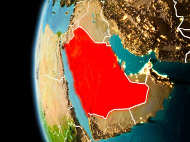 Suudi Arabistan akşam uzaydan