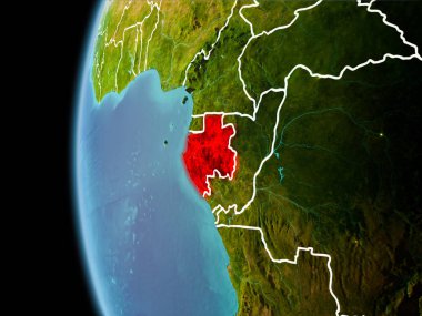 Gabon akşam uzaydan