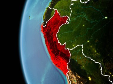 Akşam uzayda Peru'dan