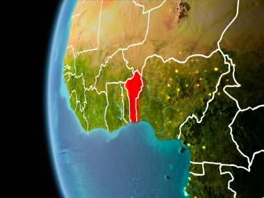 Benin akşam uzaydan