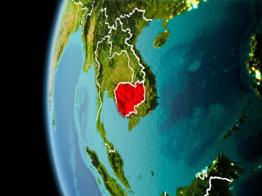 Kamboçya'dan gece uzayda