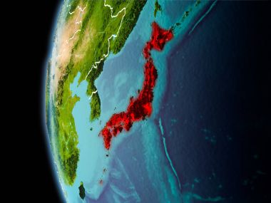 Akşamları uzaydan Japonya