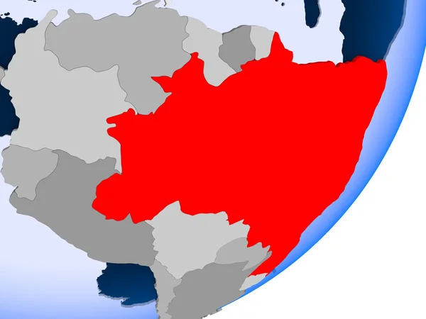 Карта Бразилии — стоковое фото