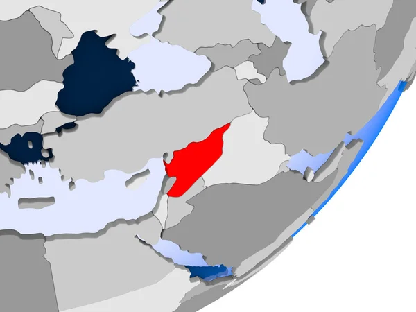 Χάρτης της Συρίας — Φωτογραφία Αρχείου