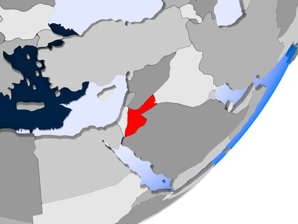 El mapa de Jordania — Foto de Stock