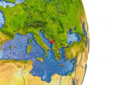 Karadağ gerçekçi dünya üzerinde