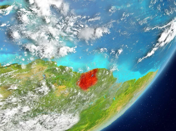 Surinam desde el espacio — Foto de Stock
