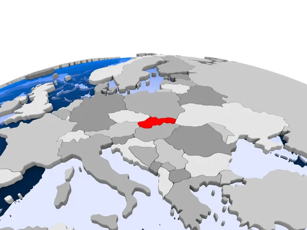 Slovakya siyasi dünya üzerinde — Stok fotoğraf