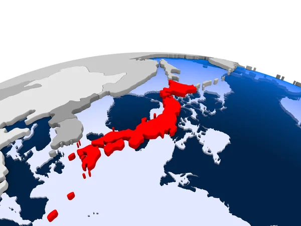 Corea del Sud sul globo politico — Foto Stock