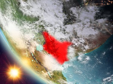 Günbatımı Kenya yeryüzünde yukarıda