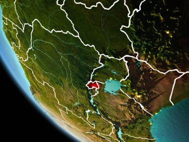 Dünya üzerinde gece Ruanda