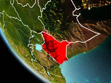 Dünya üzerinde gece Kenya