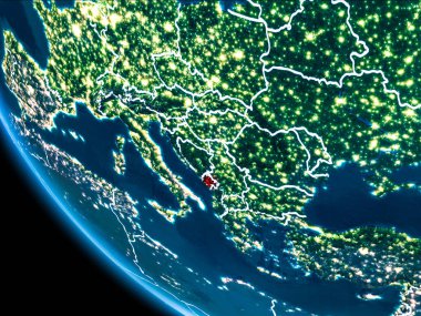 Karadağ yörünge görünümü geceleri