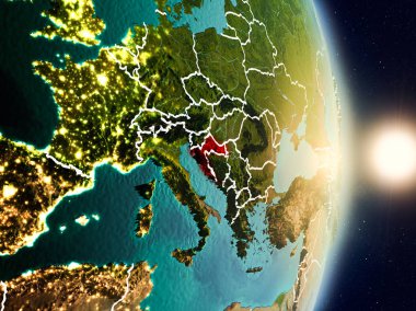 Hırvatistan gündoğumu sırasında