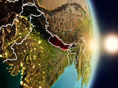 Nepal gündoğumu sırasında