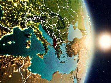 Arnavutluk gündoğumu sırasında