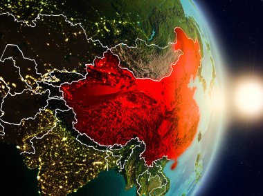 Gündoğumu sırasında Çin