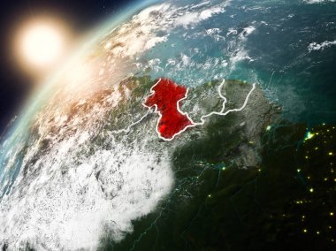 Guyana Planet Earth günbatımı